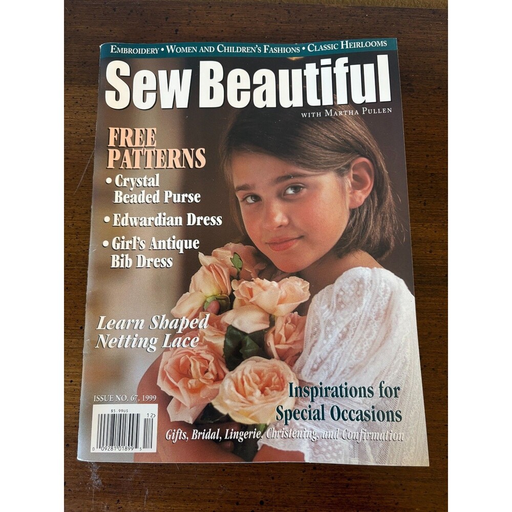 Sew Beautiful Magazine Heirloom Sewing Smocking Doll Dress Free Pattern 1999